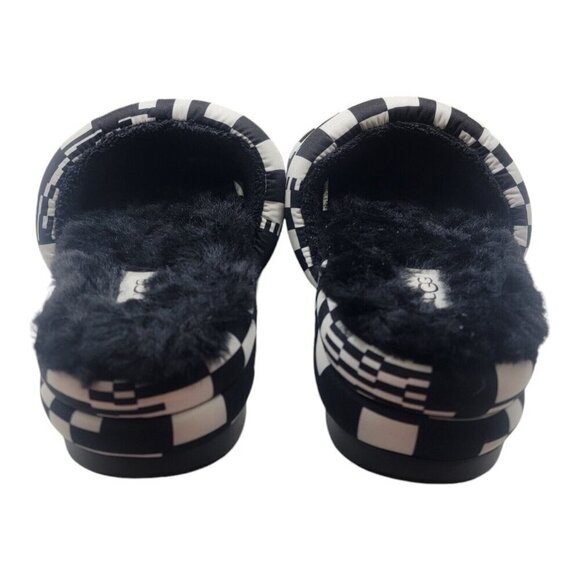 UGG Shoes Womens 9 Multicolor MAXI CHECKS SLIDE Chunky Fur Hippie  1130842 - Picture 5 of 11